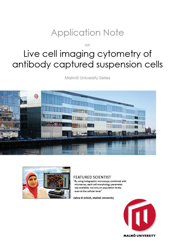 HoloMonitor Live Cell Imaging Cytometry of Antibody Captured Suspension Cells