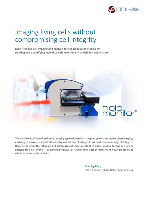 Imaging living cells without compromising cell integrity